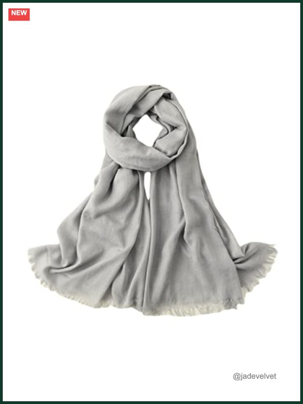 80% Polyester 20% Viscose Fringed Shawl Wrap - Soft Lightweight Scarf